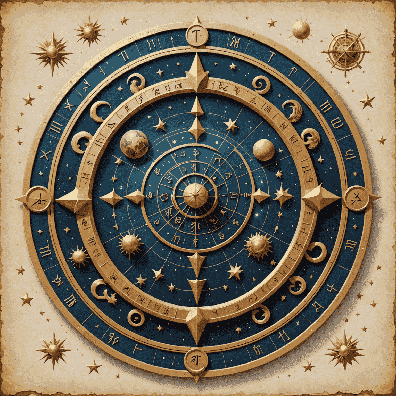 Logo StellarWhispers s astrologickými symbolmi